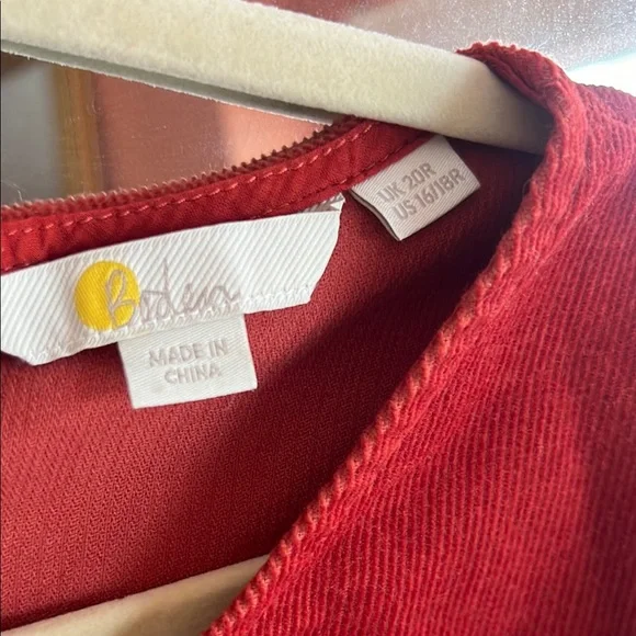 Boden Red Long-Sleeve Dress - Picture 2 of 3